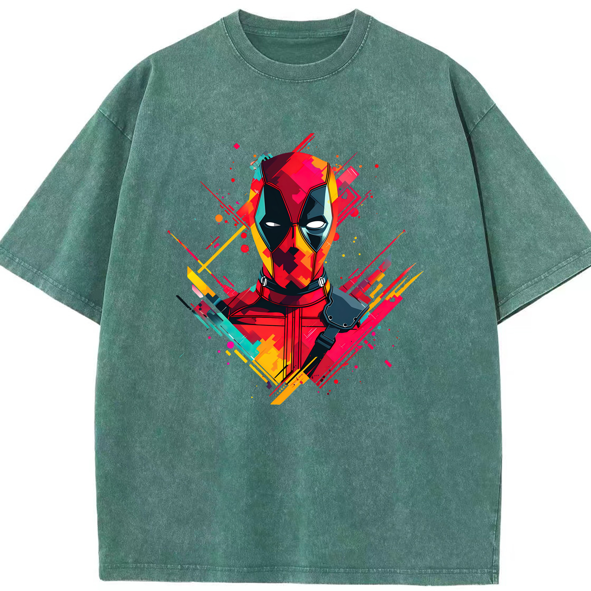 （画像用） Deadpool デッドプール 綿100% ヴィンテージ風 半袖Tシャツ（フロントプリント）